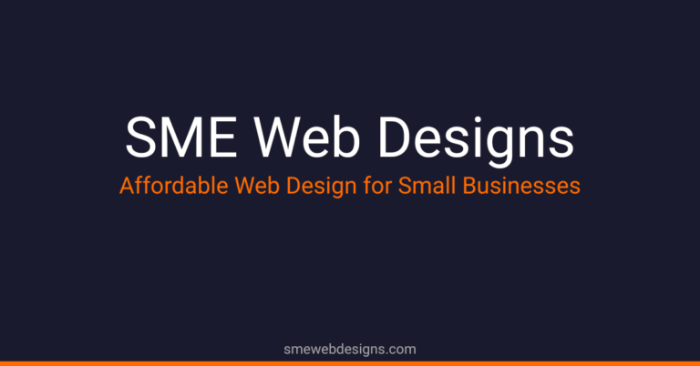 default banner for blog showing sme web designs along with a strap line and website url