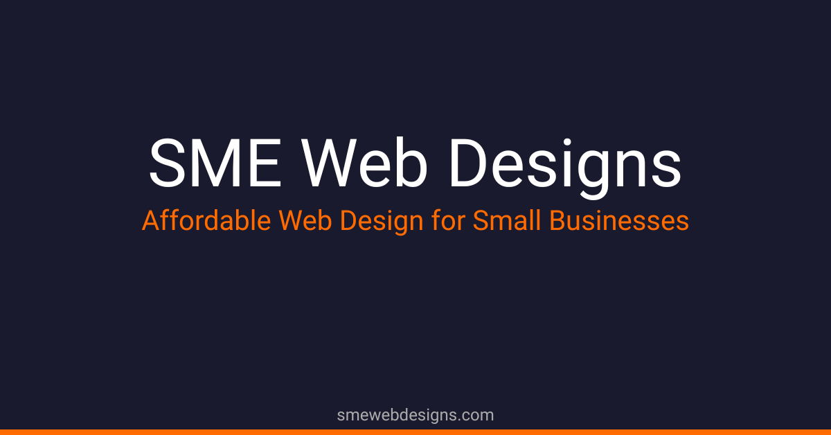 default banner for blog showing sme web designs along with a strap line and website url