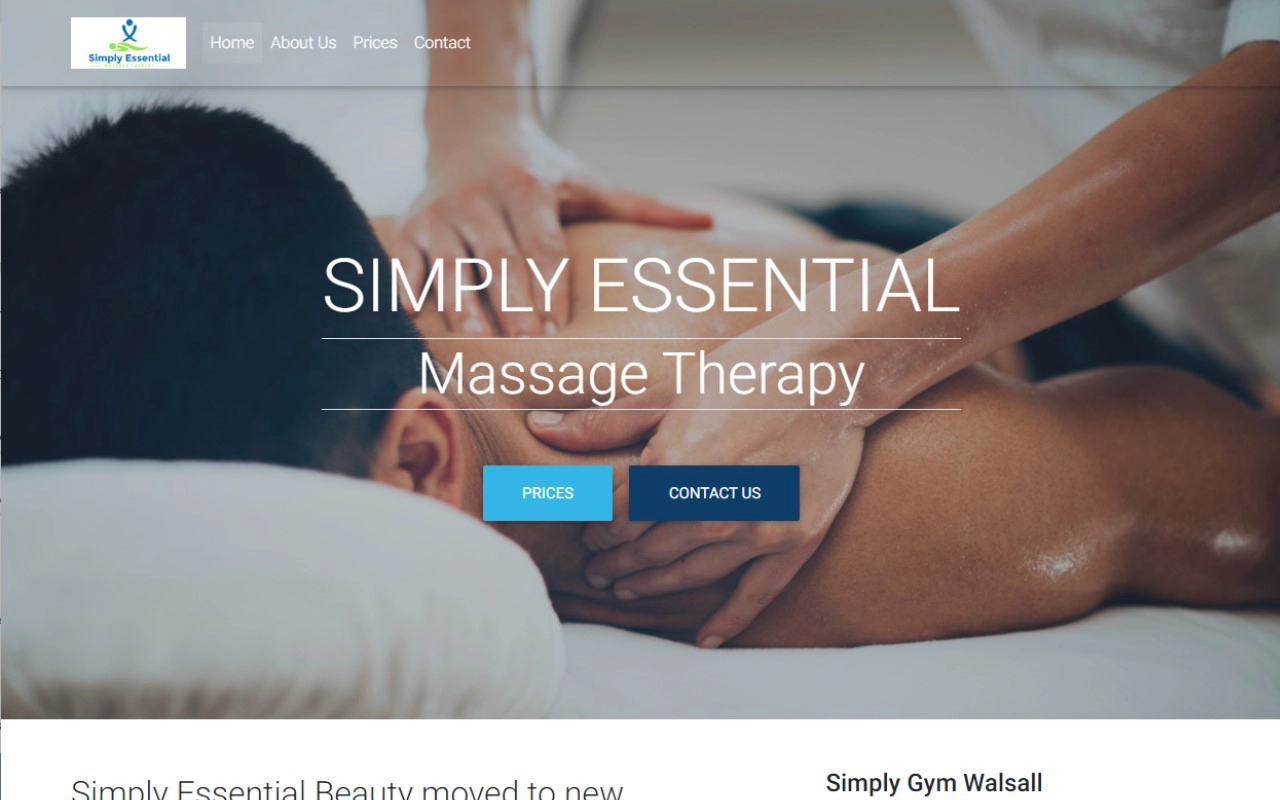 Simply Essential - a website built by SME Web Designs, Derby